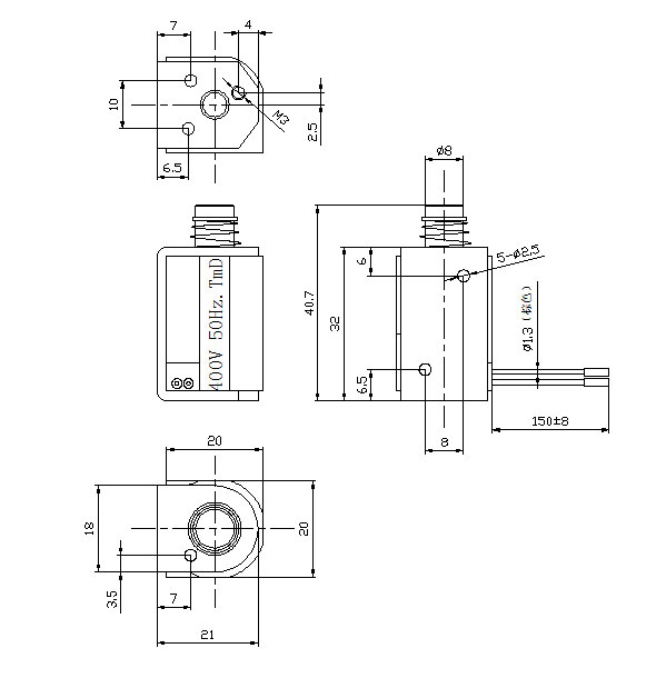 小型交流C型联系我们,交流联系我们-尺寸图